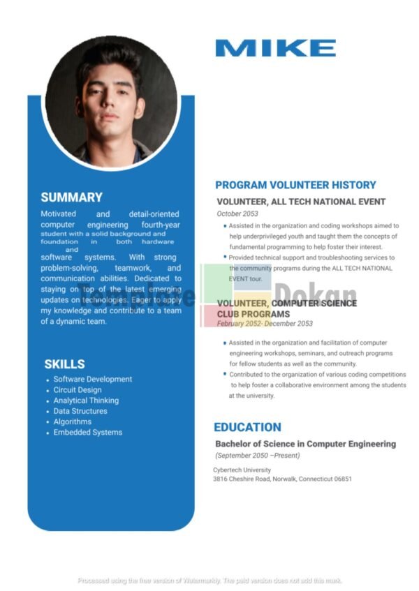 Undergraduate Resume-CV